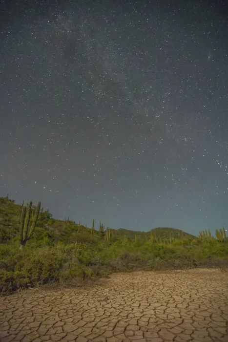 Framed Print : Starry sky over cracked desert, Isla San Jose, Baja California Sur, Mexico Framed Print : Starry sky over cracked desert, Isla San Jose, Baja California Sur, Mexico