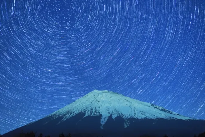 Framed Print : Stars on Mt. Fuji