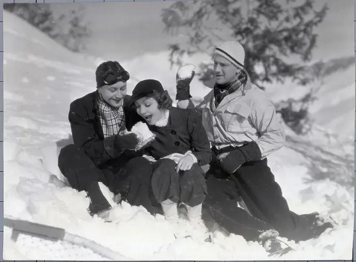 Framed Print : Stars Of Paramount Comedy Cavort In Snow Framed Print : Stars Of Paramount Comedy Cavort In Snow