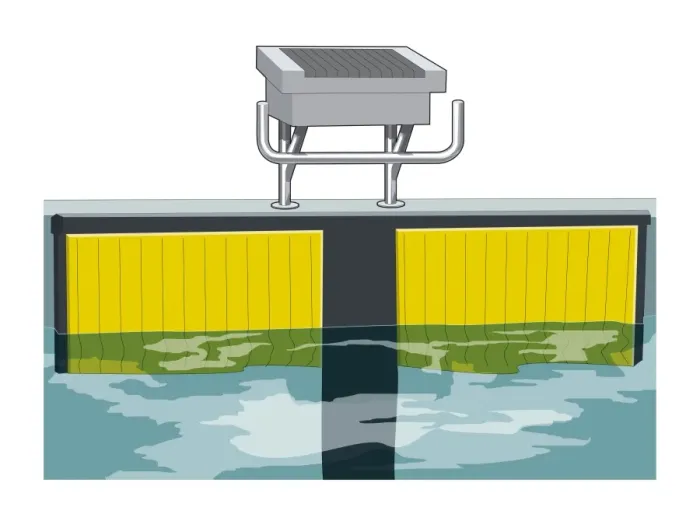 Framed Print : Start block at edge of swimming pool Framed Print : Start block at edge of swimming pool