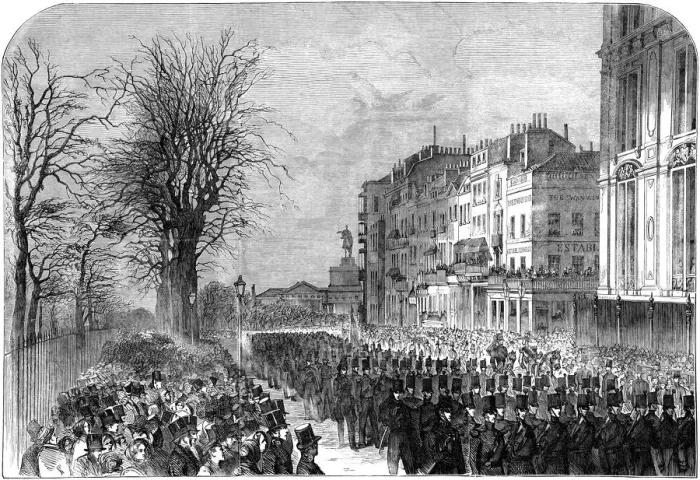 Framed Print : State funeral: the Duke of Wellington, London 1852 (engraved illustration) Framed Print : State funeral: the Duke of Wellington, London 1852 (engraved illustration)