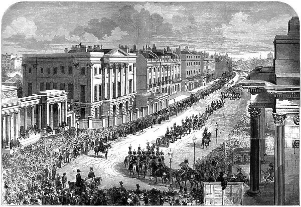 State funeral: the Duke of Wellington, London 1852 (engraved illustration)