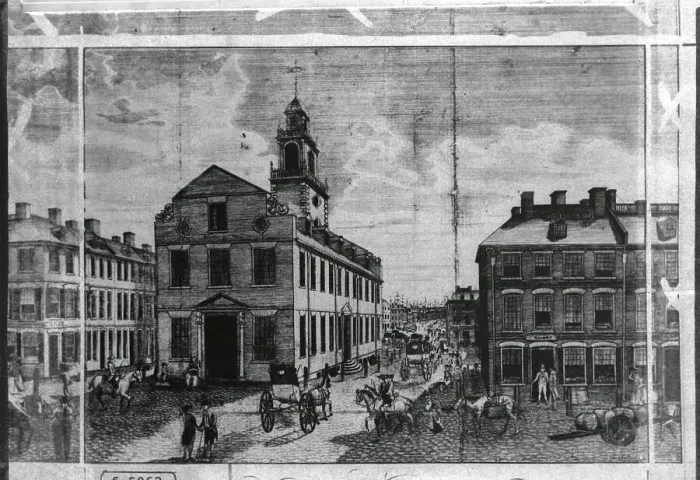 Framed Print : State House in Boston During American Revolution Framed Print : State House in Boston During American Revolution