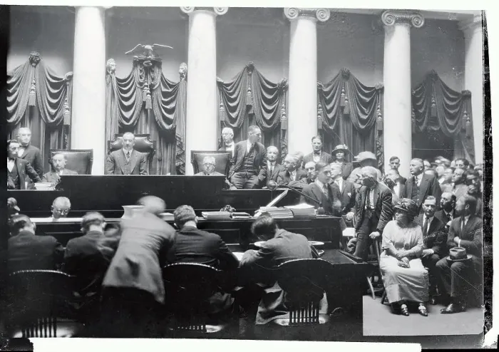 Framed Print : State House Meeting on Filibuster Framed Print : State House Meeting on Filibuster