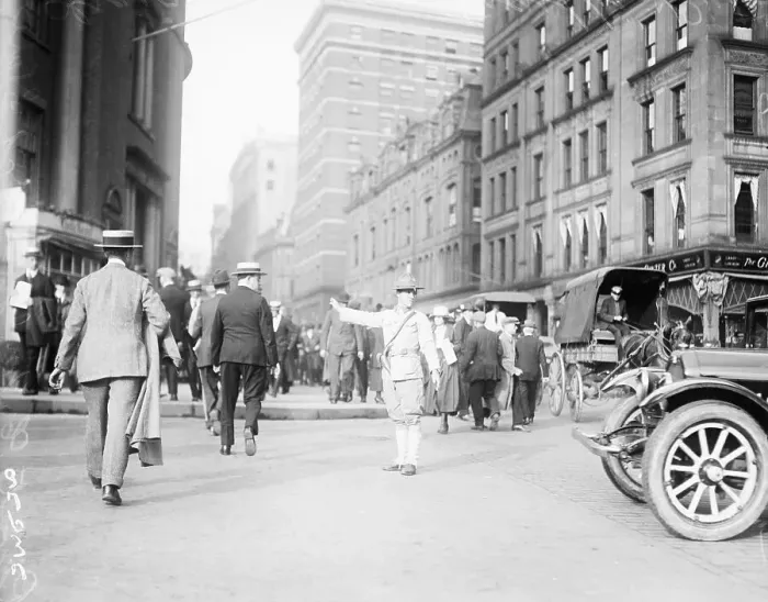 Framed Print : State Militiamen Direct Street Traffic Framed Print : State Militiamen Direct Street Traffic