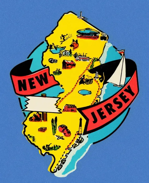 Framed Print : State of New Jersey Framed Print : State of New Jersey