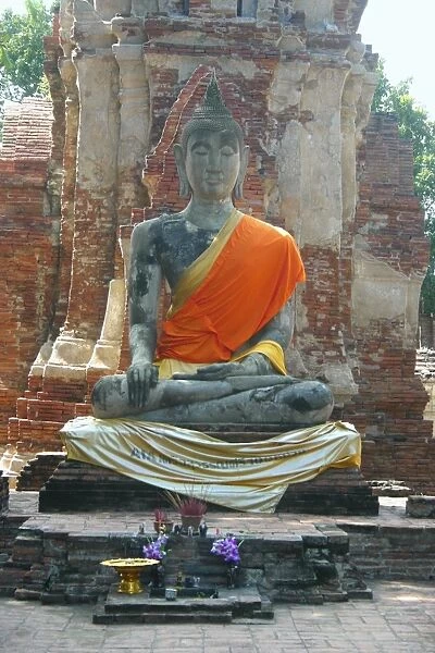 Statue of Buddha in a temple, Sukhothai, Thailand