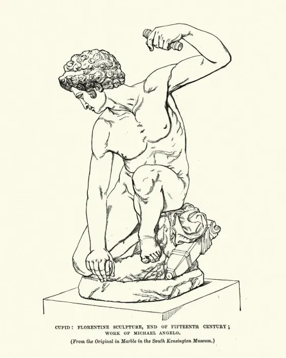 Framed Print : Statue of Cupid by Michelangelo Framed Print : Statue of Cupid by Michelangelo