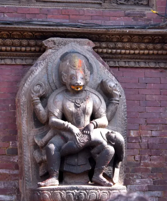 Framed Print : statue at Durbar Square, Patan, Kathmandu, Nepal, Asia Framed Print : statue at Durbar Square, Patan, Kathmandu, Nepal, Asia