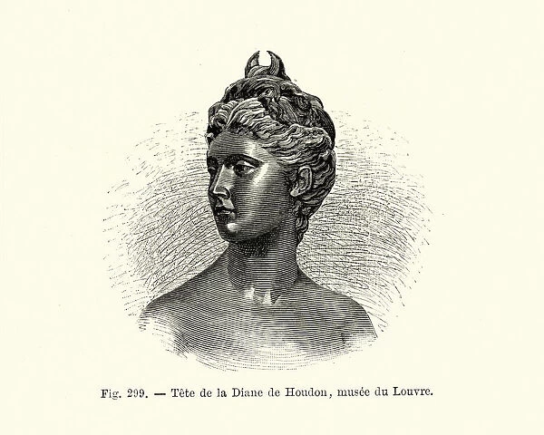 Statue of Goddess Diana by Jean-Antoine Houdon