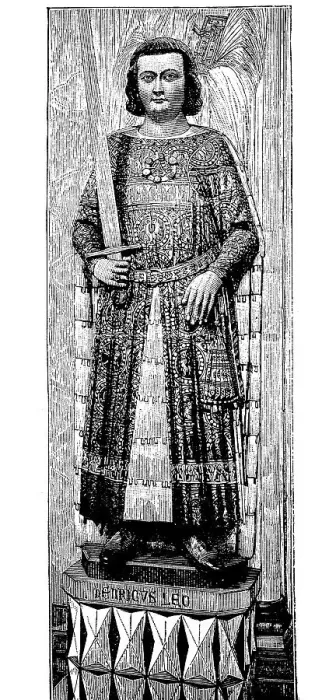 Framed Print : Statue of Henry the Lion in the Cathedral of Brunswick, Germany, Historical, digital reproduction of an original from the 19th century Framed Print : Statue of Henry the Lion in the Cathedral of Brunswick, Germany, Historical, digital reproduction of an original from the 19th century