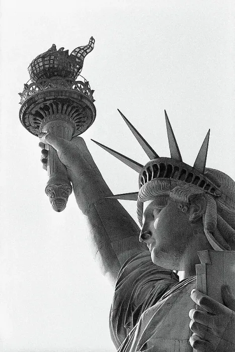 Framed Print : Detail of the Statue of Liberty by Frederic Auguste Bartholdi