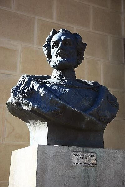 Statue of Oscar Spaethe, at the Athenaeum, Bucharest, Romania