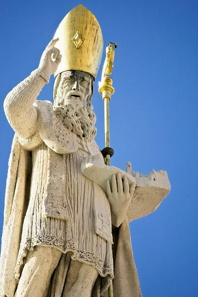 Statue of St. Blaise in Dubrovnik, Croatia