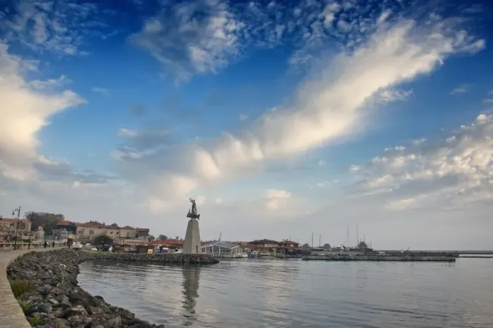 Framed Print : Statue of St. Nicholas in South Nessebar Bay, Nessebar, Bulgaria, Black Sea, Europe Framed Print : Statue of St. Nicholas in South Nessebar Bay, Nessebar, Bulgaria, Black Sea, Europe