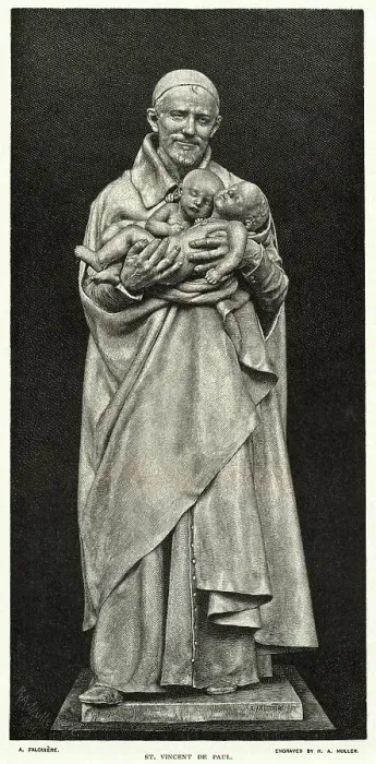Framed Print : Statue of St. Vincent De Paul Framed Print : Statue of St. Vincent De Paul