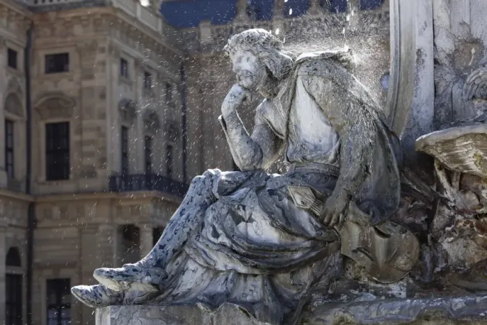 Framed Print : Statue of Walther von der Vogelweide, Franconia Fountain, Residenzplatz square, Wuerzburg, Lower Franconia, Franconia, Bavaria, Germany, Europe, PublicGround Framed Print : Statue of Walther von der Vogelweide, Franconia Fountain, Residenzplatz square, Wuerzburg, Lower Franconia, Franconia, Bavaria, Germany, Europe, PublicGround