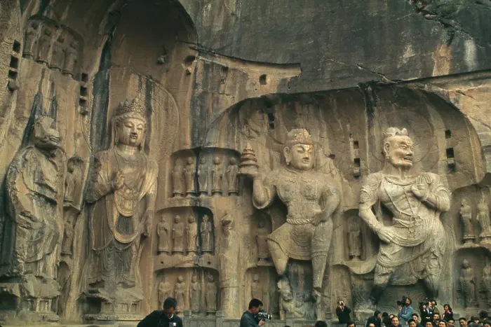 Framed Print : Statues At Longmen Caves Framed Print : Statues At Longmen Caves