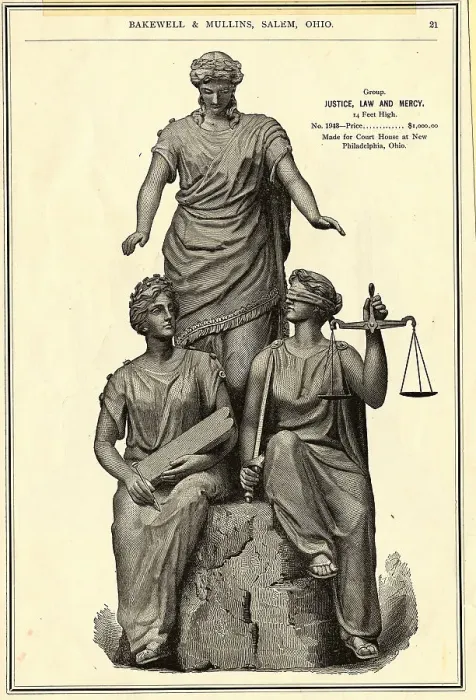 Framed Print : Statutes of Justice, Law and Mercy Framed Print : Statutes of Justice, Law and Mercy