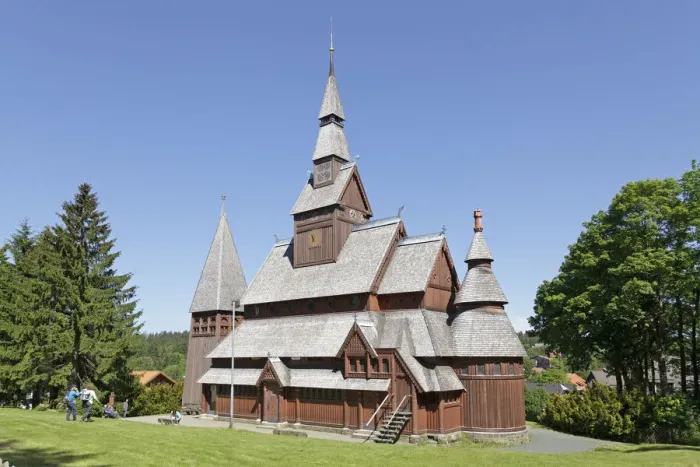 Framed Print : Stave church, Hahnenklee, Harz, Lower Saxony, Germany Framed Print : Stave church, Hahnenklee, Harz, Lower Saxony, Germany