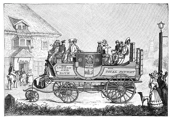 Steam carriage driving in London 1827
