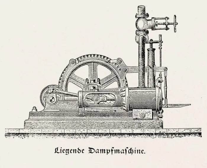 Framed Print : Steam engine, horizontal Framed Print : Steam engine, horizontal