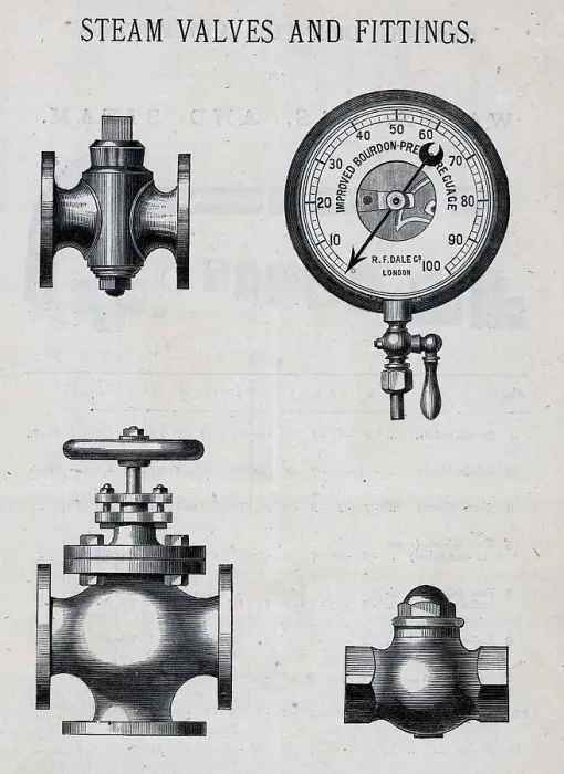Framed Print : Steam Gauge, Valve And Fitting Framed Print : Steam Gauge, Valve And Fitting