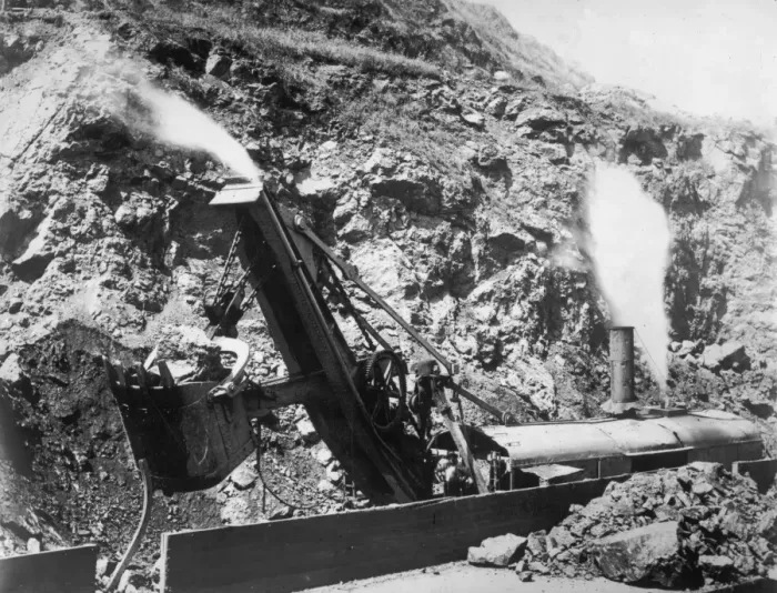 Framed Print : A Steam Shovel