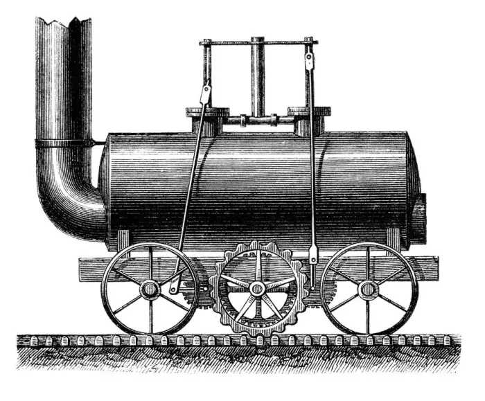 Framed Print : Steam train from Blenkinsop 1811 Framed Print : Steam train from Blenkinsop 1811