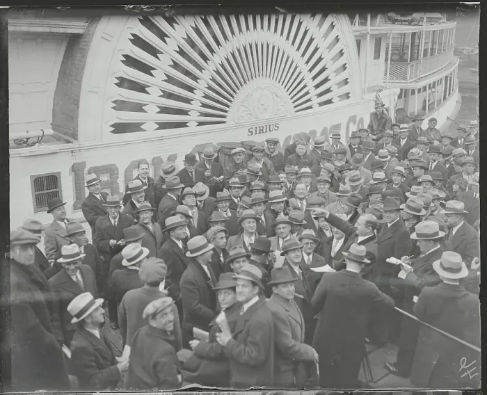 Framed Print : Steamboat Auction During Depression Framed Print : Steamboat Auction During Depression