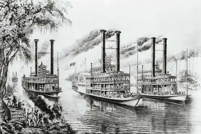 Framed Print : Steamboat Race Framed Print : Steamboat Race