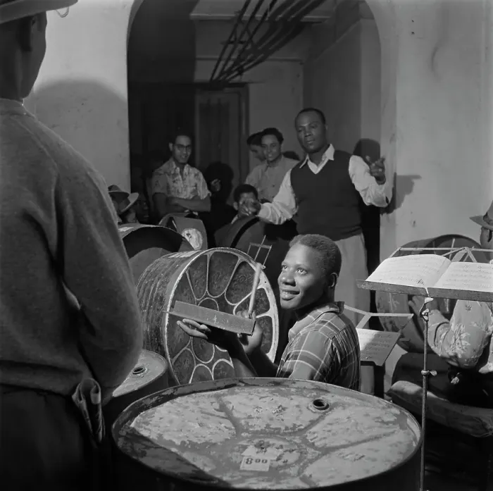 Framed Print : A Steel Drum Band, 1953 Framed Print : A Steel Drum Band, 1953