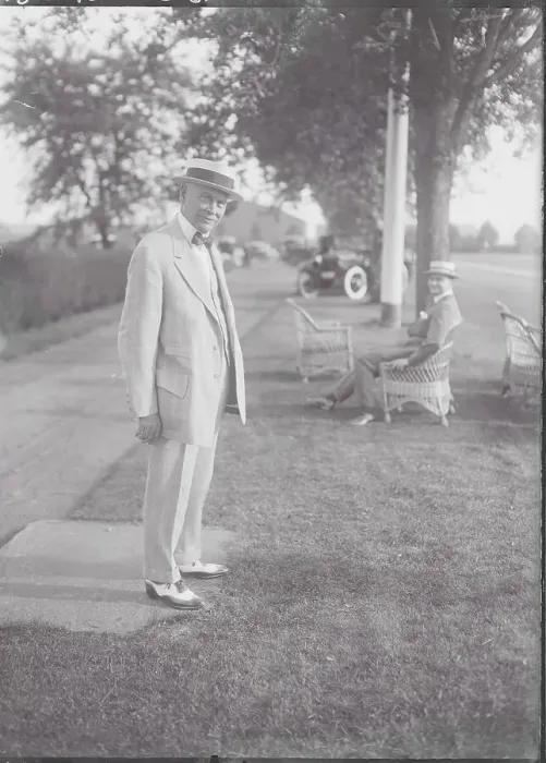 Framed Print : Steel Tycoon E. H. Gary Pausing at Polo Matches Framed Print : Steel Tycoon E. H. Gary Pausing at Polo Matches