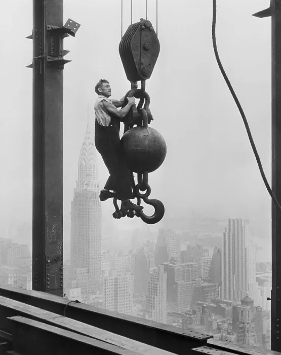 Framed Print : Steel Worker On Structure Rising On Site Framed Print : Steel Worker On Structure Rising On Site