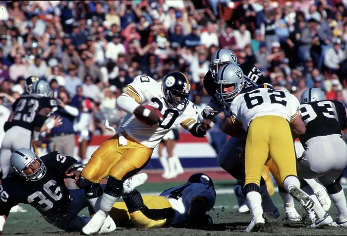 Framed Print : Steelers RB Frank Pollard during Raiders v. Steelers Playoff game Framed Print : Steelers RB Frank Pollard during Raiders v. Steelers Playoff game