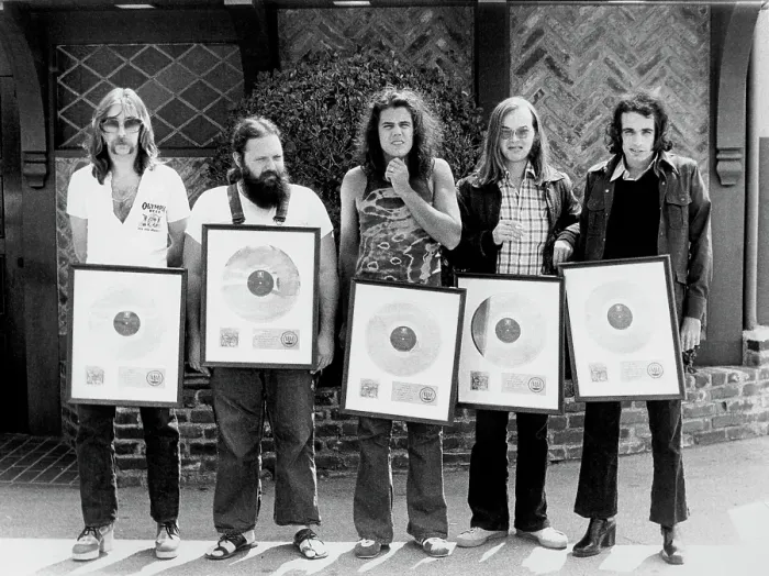 Framed Print : Steely Dan Receives Gold Record For Can't Buy A Thrill Framed Print : Steely Dan Receives Gold Record For Can't Buy A Thrill