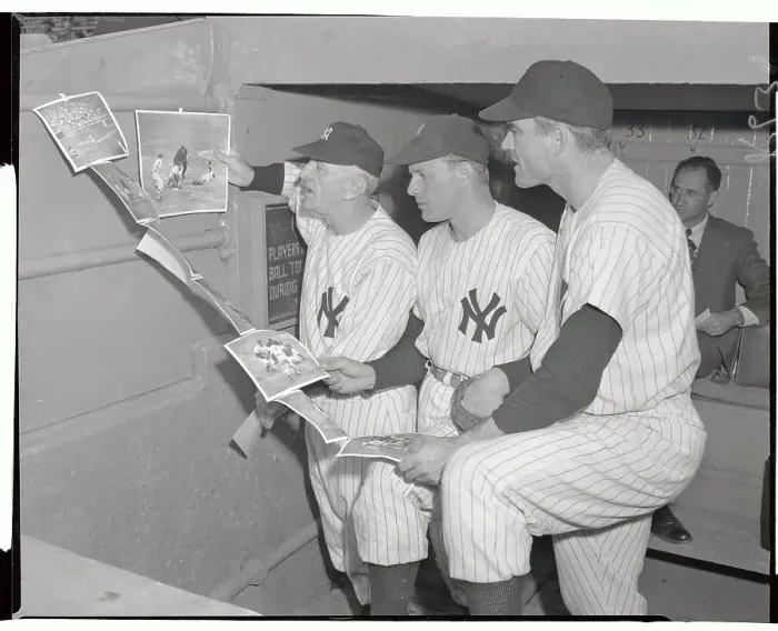 Framed Print : Stengel, Houk, and Mapes Looking Over Pictures Framed Print : Stengel, Houk, and Mapes Looking Over Pictures
