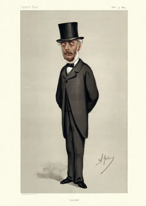 Framed Print : Stephen Cave, Vanity fair caricature, British lawyer, Conservative politician
