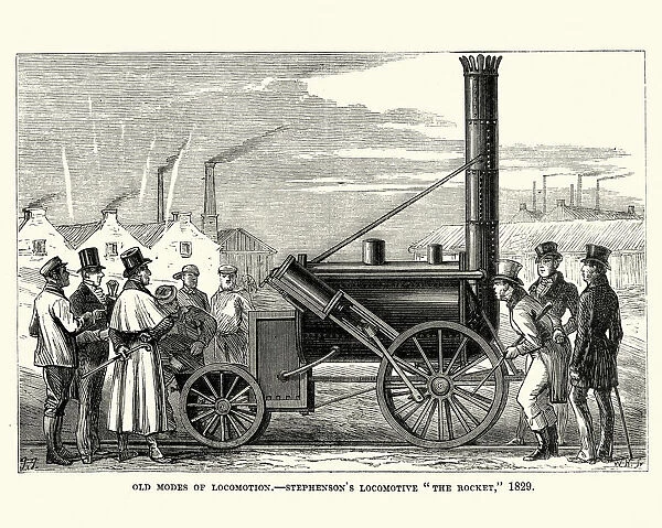 Stephensons Locomotive, The Rocket, 1829