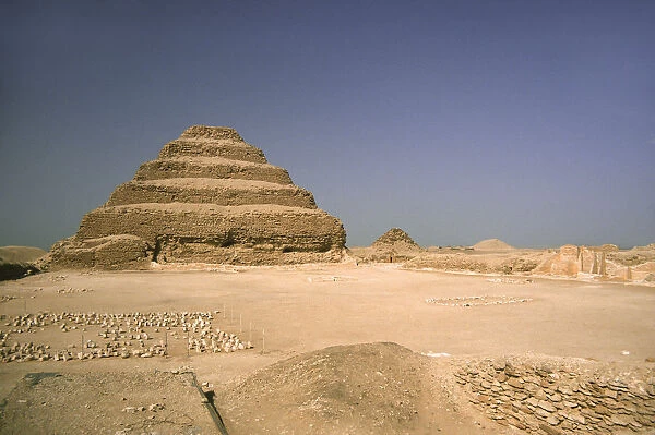The stepped Pyramid of Djoser at Saqqara, Egypt