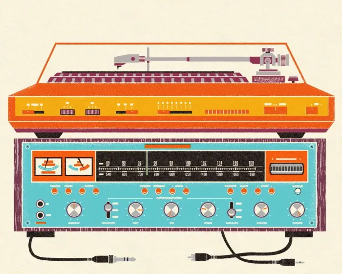 Framed Print : Stereo and Turntable Framed Print : Stereo and Turntable