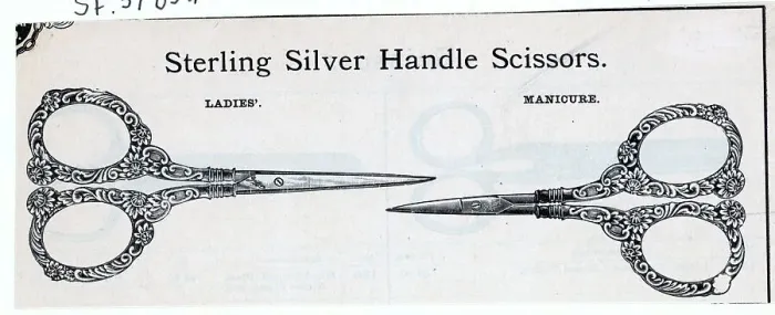Framed Print : Sterling Silver Handle Scissors Framed Print : Sterling Silver Handle Scissors