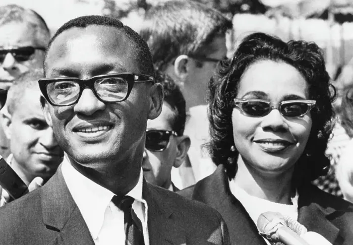 Framed Print : Sterling Tucker And Coretta Scott King Hold News Conference Framed Print : Sterling Tucker And Coretta Scott King Hold News Conference