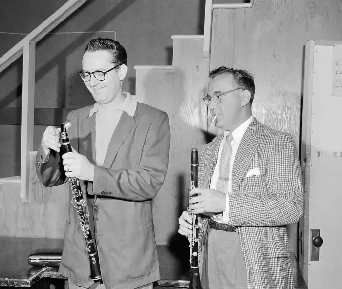 Framed Print : Steve Allen and Benny Goodman Framed Print : Steve Allen and Benny Goodman