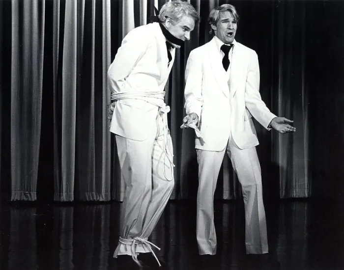 Framed Print : Steve Martin With Steve Martin Look-A-Like On The Tonight Show Framed Print : Steve Martin With Steve Martin Look-A-Like On The Tonight Show