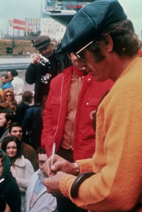 Framed Print : Steve McQueen Signing Autographs Framed Print : Steve McQueen Signing Autographs