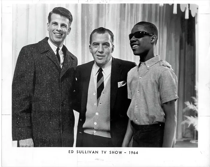 Framed Print : Stevie Wonder with Ed Sullivan Framed Print : Stevie Wonder with Ed Sullivan