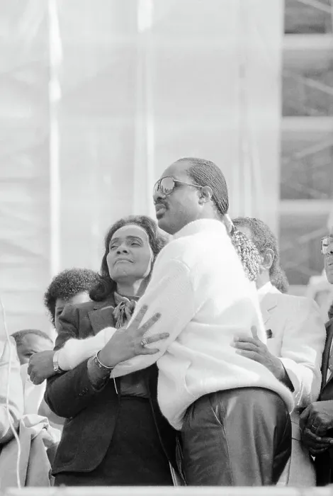 Framed Print : Stevie Wonder Embracing Coretta King Framed Print : Stevie Wonder Embracing Coretta King