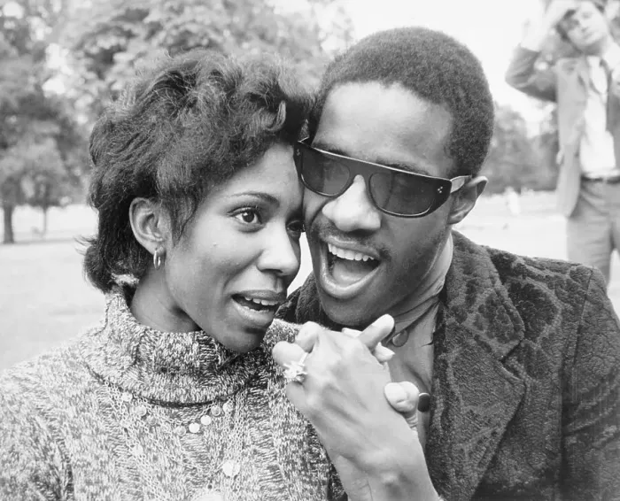 Framed Print : Stevie Wonder and Fiancee Syreeta Wright Framed Print : Stevie Wonder and Fiancee Syreeta Wright