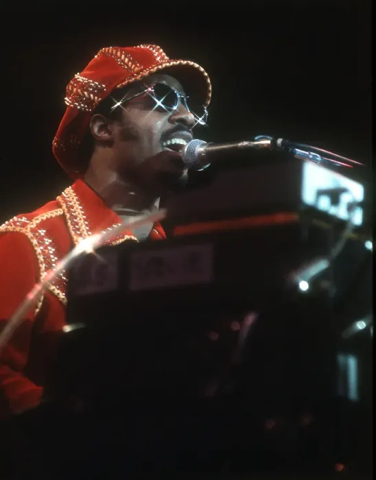 Framed Print : Stevie Wonder Performing in Red Hat Framed Print : Stevie Wonder Performing in Red Hat
